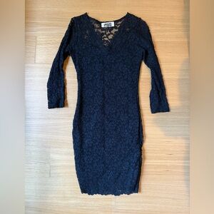 Chic Black Lace Mini Dress
